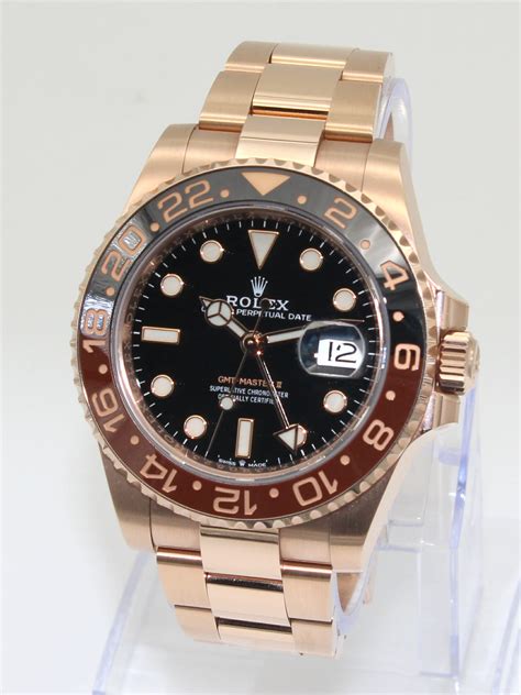 rolex gmt-master ii rootbeer rose gold|rose gold rolex used.